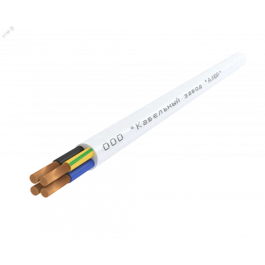 Провод ПВС 3х1.0+1х1.0-380/660 (Б. бар)