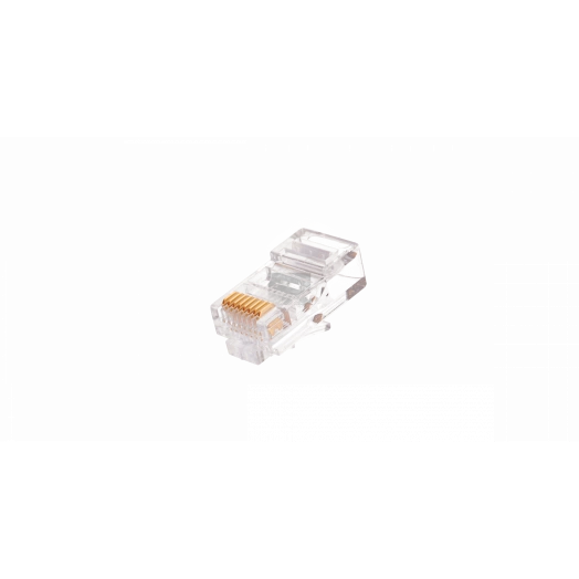 Коннектор NIKOMAX RJ45/8P8C под                   витую пару, Кат.5e (Класс D), 100МГц,             покрытие 50мкд, под многожильный                  кабель, неэкранированный, круглый                 ввод, уп-ка 100шт.