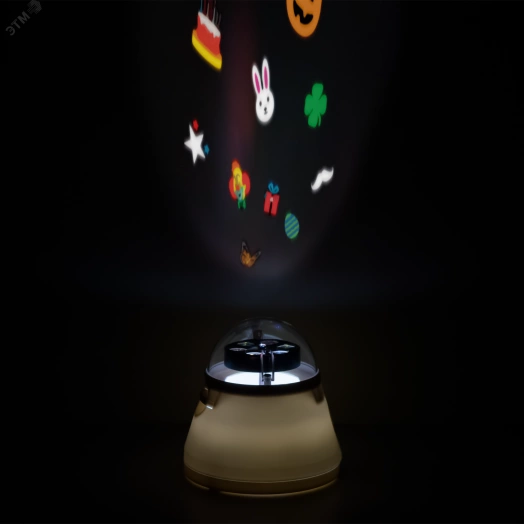 Ночник светодиодный со сменной проекцией,выкл, 4Вт, белый Gauss