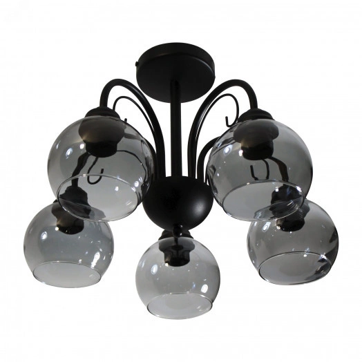 Светильник Берта 151 черн.муар (Плафон 06333) НСБ 01-5х60-132 Е27 ИУ