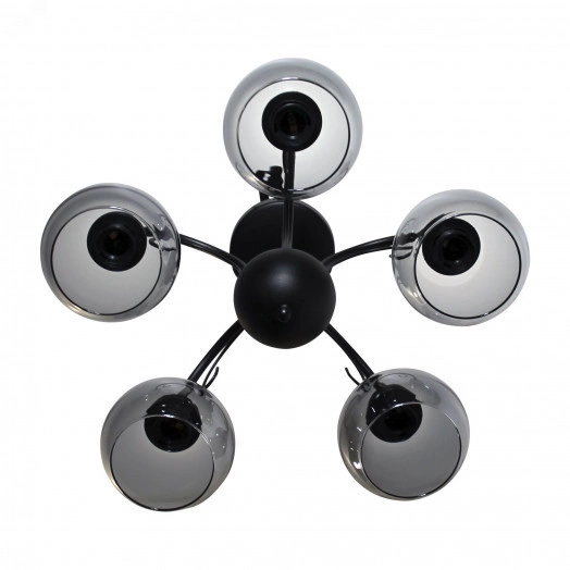 Светильник Берта 151 черн.муар (Плафон 06333) НСБ 01-5х60-132 Е27 ИУ