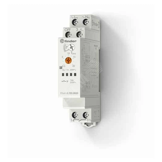 Реле модульное мультифункциональное электронное шаговое/моностабильное со сбросом 1NO 16A питание 230В АC 17.5мм IP20