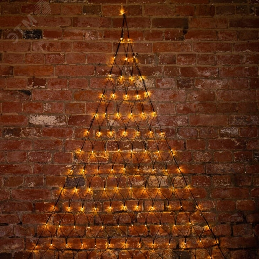 Гирлянда Сеть 2х2х1.5 м, свечение с динамикой, прозрачный ПВХ, 136 LED, 230 В, цвет свечения теплый белый