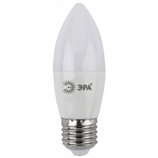 Лампа светодиодная LED B35-9W-860-E27 (диод, свеча, 9Вт, хол, E27 (10/100/3500) ЭРА