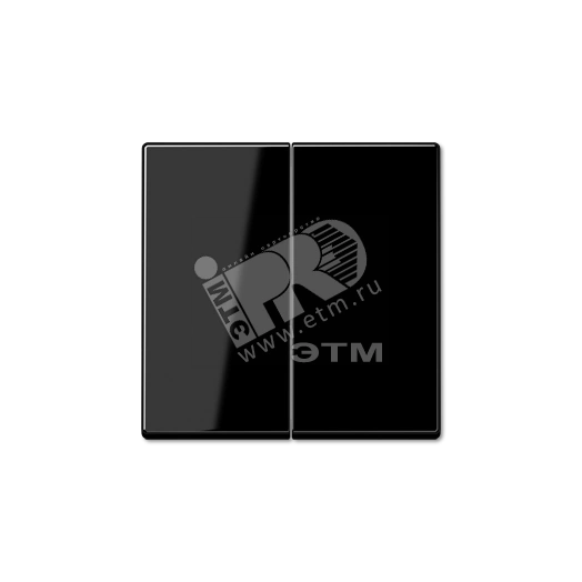 Клавиша 2-я для выключателей и кнопок  без подсветки. Серия A500  Материал- дуропласт  Цвет- черный