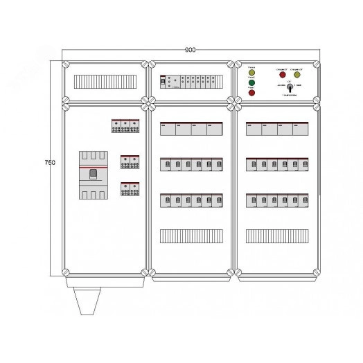Щит управления электрообогревом DEVIbox HS 24x3400 D316 (в комплекте с терморегулятором и датчиком температуры)