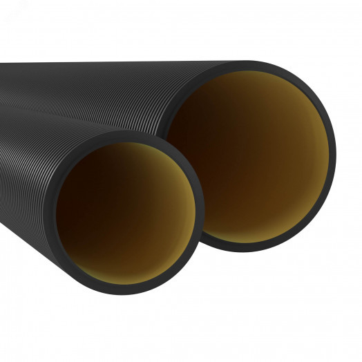 Труба жесткая двустенная для кабельной канализации (12 кПа) 110мм длина 5.7м черный