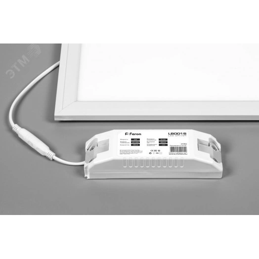 Светильник светодиодный ДВО-36w 595х595х8 4000К матовый с равномерной засветкой белый