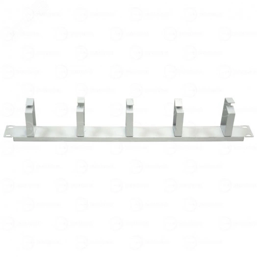 Организатор кабельный горизонтальный NTSS, крепление 19 1U, 5 колец глубиной 65мм, металл, серый RAL 7035