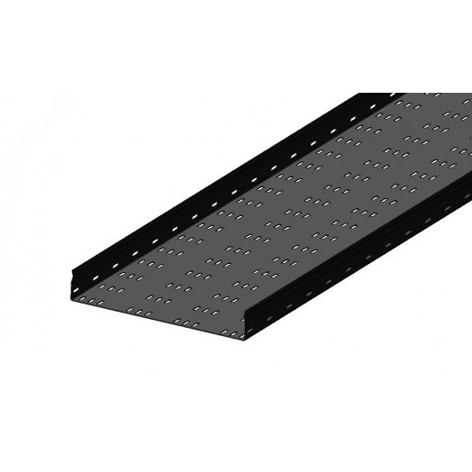 Лоток замковый перфорированный ЛМЗ 400х80х2000 УХЛ1, оцинкованный лист(толщина покрытия 10...18мкм), S1,5