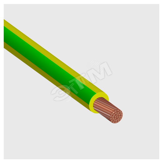 Провод силовой ПуГВнг(А)-LS 1х300 зелено- желтый