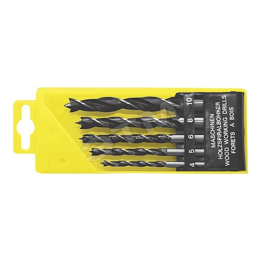 Набор сверл по дереву, пластиковый бокс, 8 шт(3-4-5-6-8-9-10 мм)