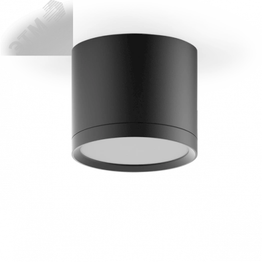 Светильник светодиодный ДПО 10 Вт 720 Лм 4100К цилинндр накладной 170-240 В 88х75 мм IP20 черный с рассеивателем LED Overhead Gauss
