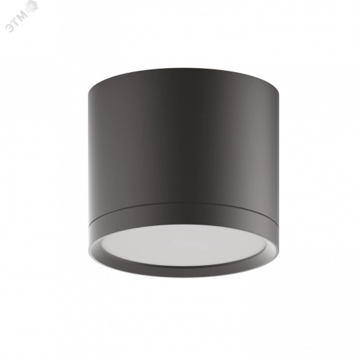 Светильник светодиодный ДПО 10 Вт 720 Лм 4100К цилинндр накладной 170-240 В 88х75 мм IP20 черный с рассеивателем LED Overhead Gauss