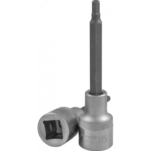 Насадка торцевая 1/2''DR с вставкой-битой шестигранной, H4, 100 мм