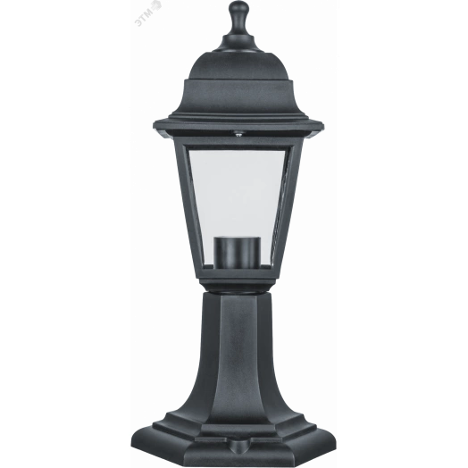 Светильник NOF-PG31-001-IP44-E27 4 грани черный на постамент