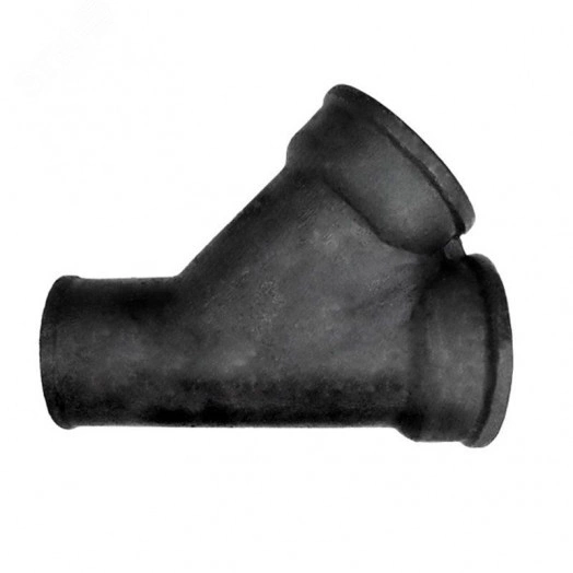 Тройник чугунная канализация косой 45гр. Дн100-  00