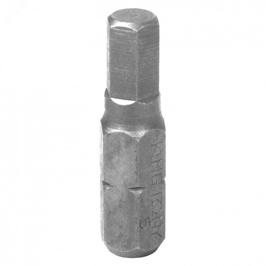 Вставка (бита) торцевая 1/4', HEX, 5 мм, L = 25 мм
