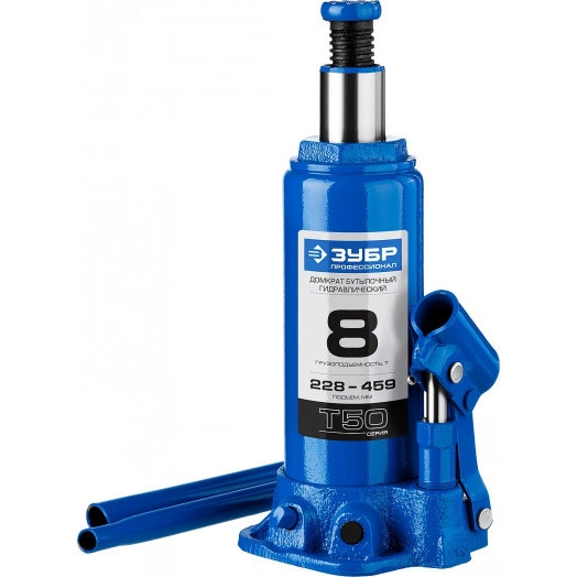 Домкрат бутылочный гидравлический 8т, 228-459мм, Профессионал