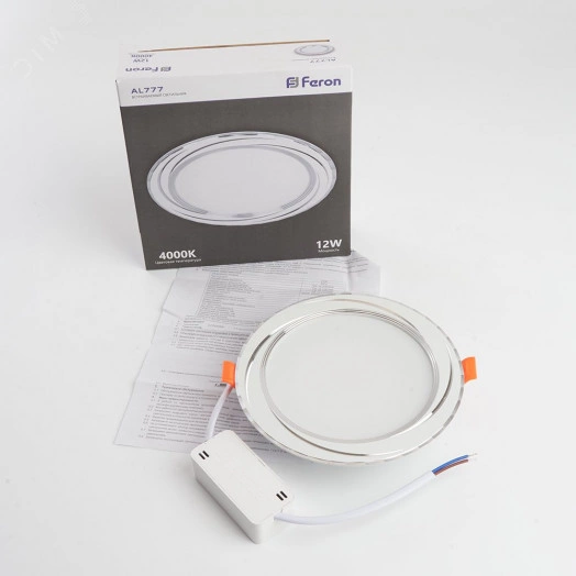 Светильник светодиодный ДВО-12w 4000K 960Лм белый