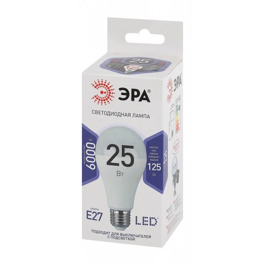 Лампа светодиодная LEDA65-25W-860-E27(диод,груша,25Вт,хол,E27)