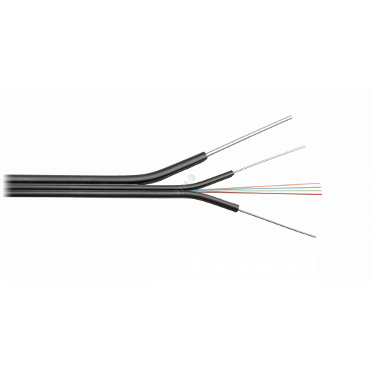 Кабель волоконно-оптический 2 вол SM 9/125 G.657.A1, вну/вне., со сталь прутк и тросом LSZH