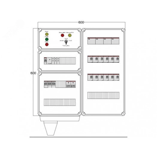 Щит управления электрообогревом DEVIbox HS 12x3400 D330 (в комплекте с терморегулятором и датчиком температуры)
