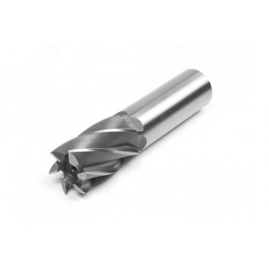 Фреза концевая 25.0 мм z=6, цилиндрический хвостовик, марка стали - Р6М5