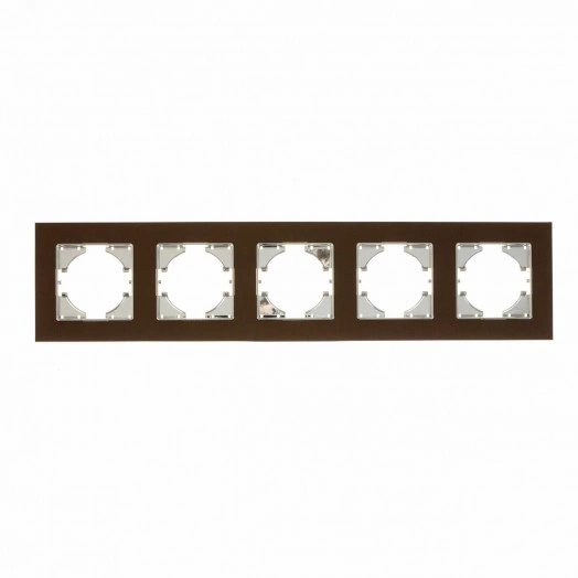 UGRA рамка 5-местная, алюминий,  коричневый.