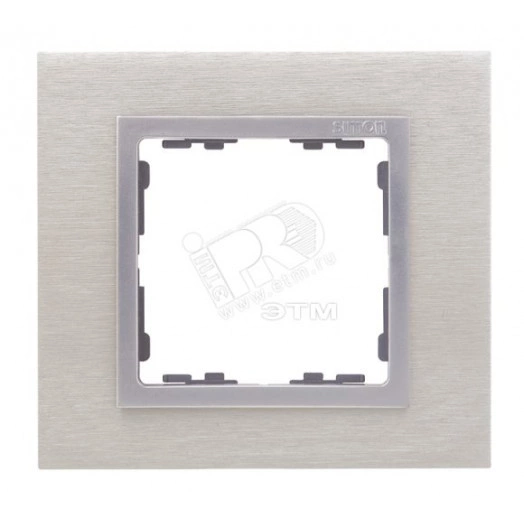 Рамка на 3 поста, S82N, сталь матовая - алюминий (металл)