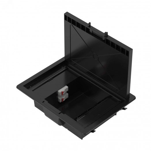 Лючок напольный 12 модулей черный RAL 9005