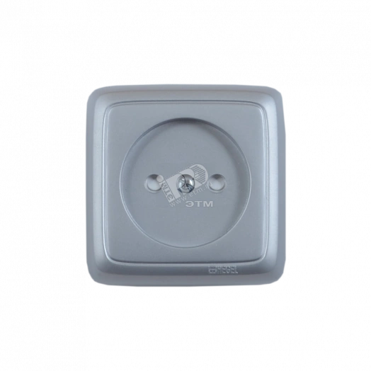 Розетка наружная со шторками с изоляционной пластиной серебро