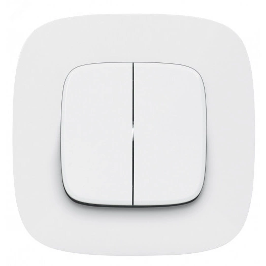 Valena ALLURE Лицевая панель для двухклавишного выключателя Белая