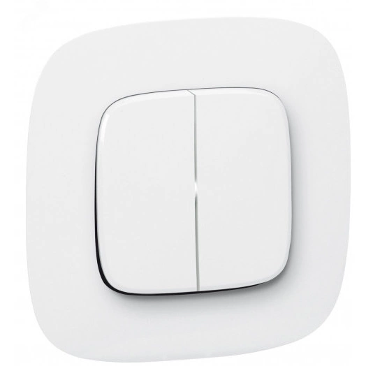 Valena ALLURE Лицевая панель для двухклавишного выключателя Белая