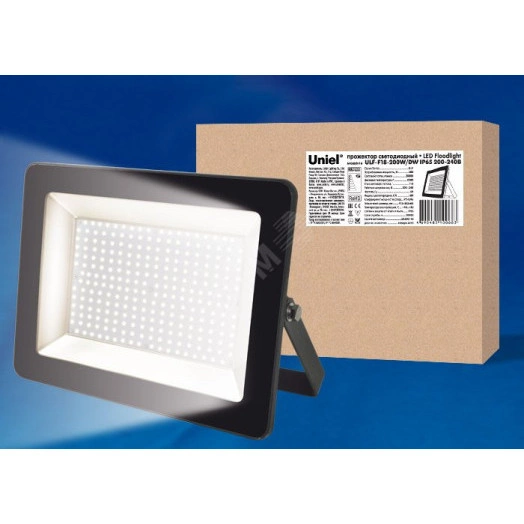 Прожектор светодиодный ULF-F20-200W/6500K         ДО-200W,IP65,190-250В,черный
