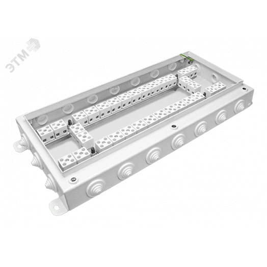 Коробка монтажная огнестойкая КМ-О (64к)-IP55-2040, корпус из оцинкованной стали, количество вводов 20
