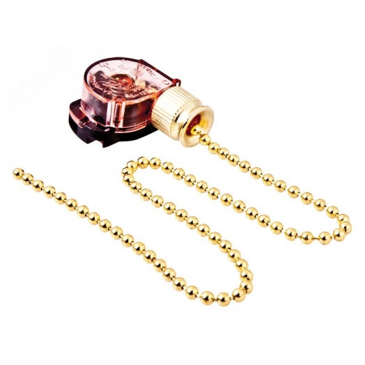 Выключатель для настенного светильника с цепочкой 270 мм «Gold» REXANT