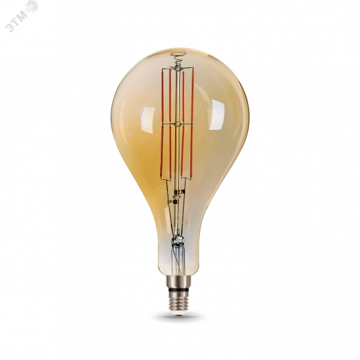 Лампа светодиодная LED 8 Вт 780 Лм 2400К теплая Е27 А160 golden straight Filament Gauss