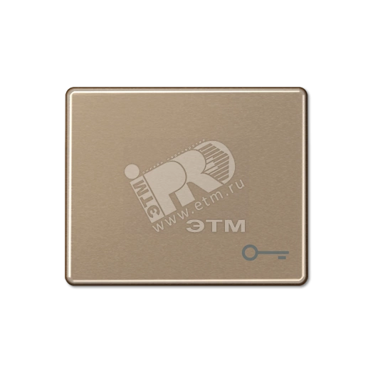 Клавиша для выключателя с символом  ключ   золотая бронза