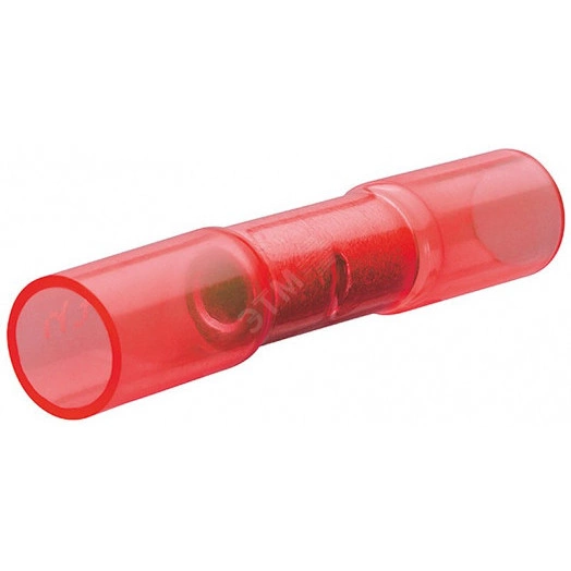 Соединители встык с термоусадочной изоляцией красные 075-10мм (AWG 20-18) 100шт