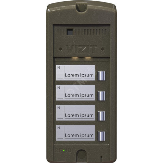 Блок вызова БВД-306-4 на 4 абонента.  Возможность увеличения количества абонентов до 22 при подключении до 3х кнопочных панелей BS-306-6.  Подсветка кнопок вызова и именных табличек.
