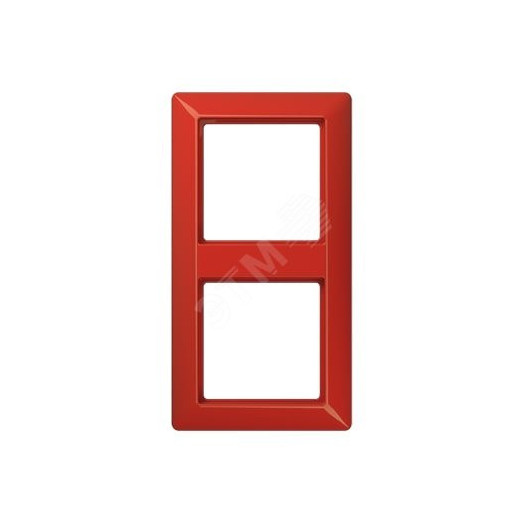 Рамка 2-я для горизонтальной/вертикальной установки  Серия- AS550  Материал- термопласт  Цвет- красный
