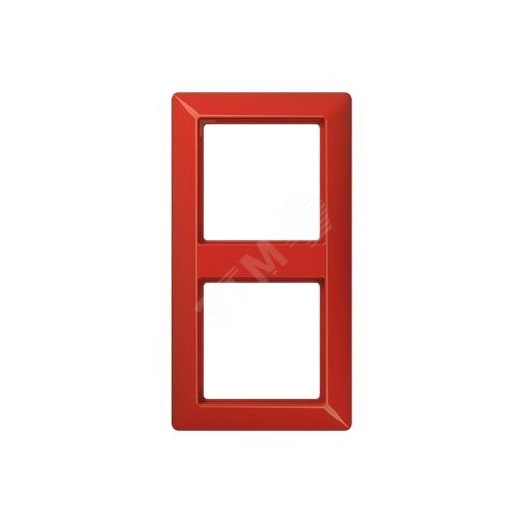 Рамка 2-я для горизонтальной/вертикальной установки  Серия- AS550  Материал- термопласт  Цвет- красный