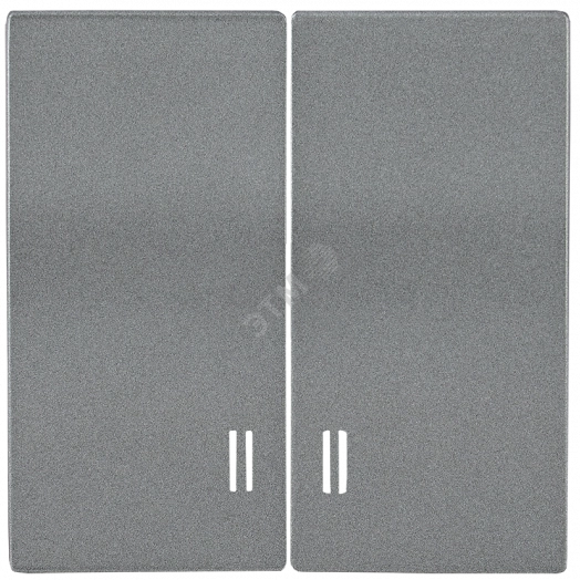 Накладка 2 клавиши с индикацией BOLERO антрацит