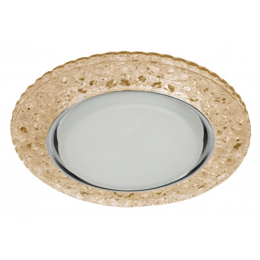 DK LD25 CHP/WH Точечные светильники ЭРА декор cо светодиодной подсветкой Gx53, шампань