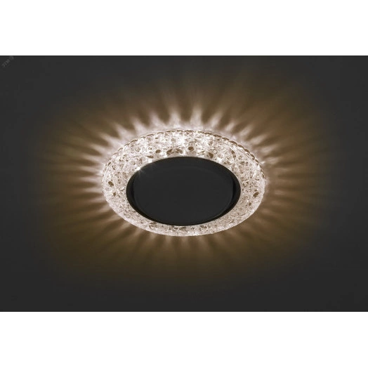 DK LD25 CHP/WH Точечные светильники ЭРА декор cо светодиодной подсветкой Gx53, шампань