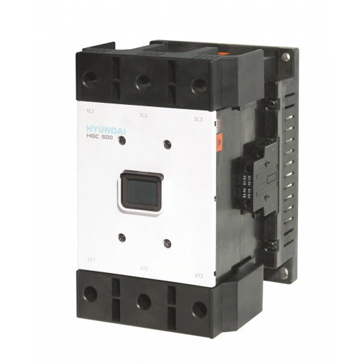 Магнитный контактор HGC500 22NS F220 500А 250 кВт при АС3 (380-440В) кат. 100-240В АC 110-220 DC 2НО+2НЗ