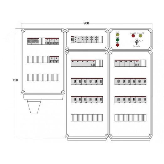 Щит управления электрообогревом DEVIbox HS 24x1700 D316 (в комплекте с терморегулятором и датчиком температуры)