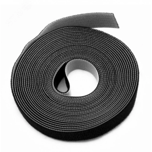 Лента (липучка) в рулоне, ширина 16 мм, длина 5 м, черная