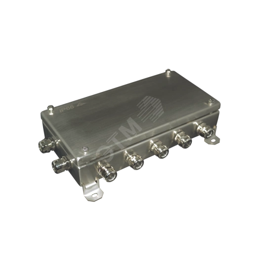 Коробка монтажная огнестойкая КМ-О (28к)-IP66-1530, корпус из нержавеющей стали, количество вводов 14